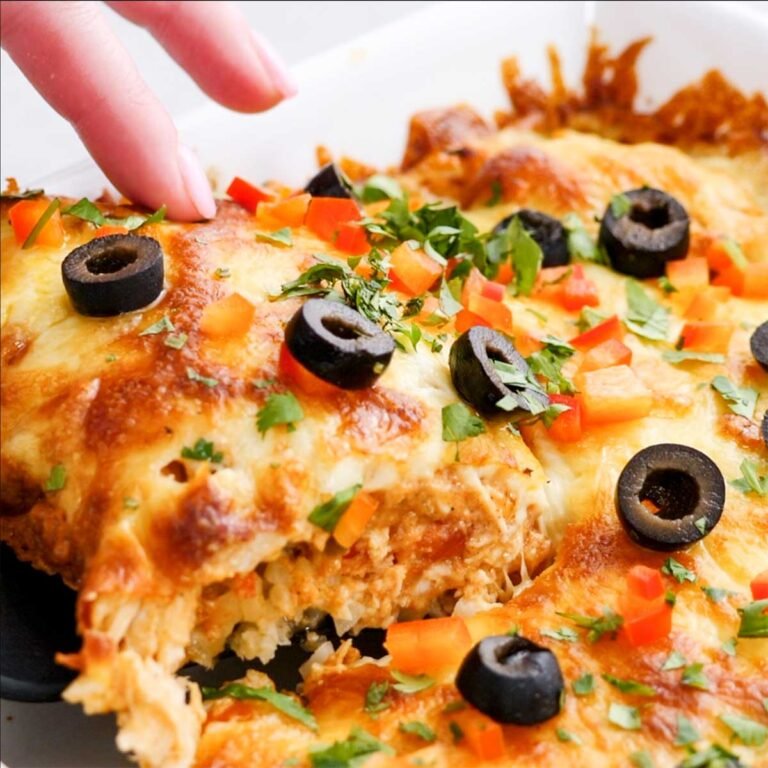 Keto Chicken Enchilada Casserole